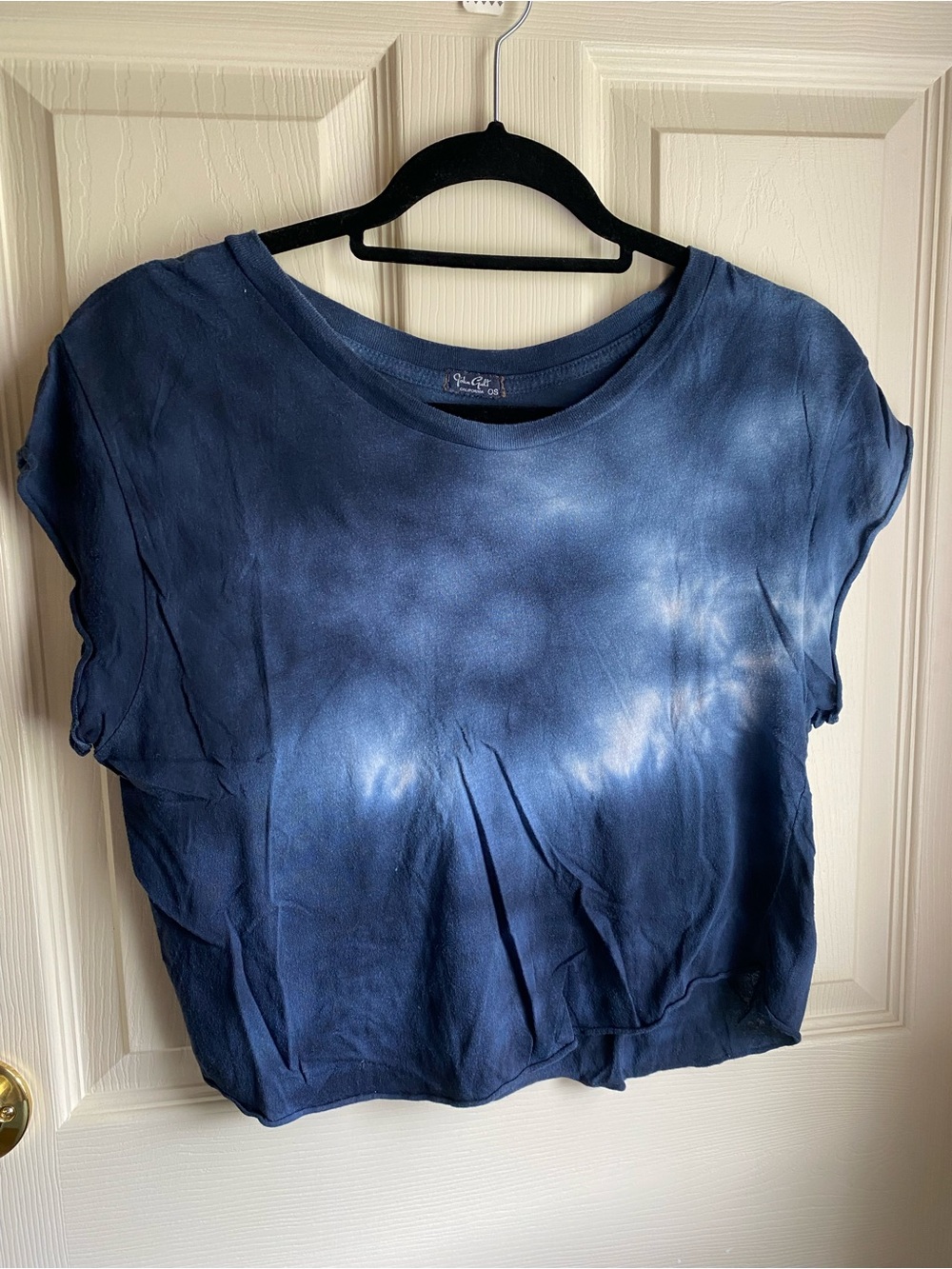 Brandy Melville Navy Blue Tie-Dye Short Sleeve Tee